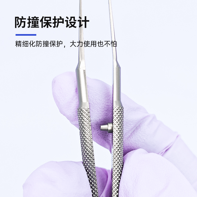 不锈钢显微镊 系线镊平台镊圆柄镊眼科镊 动物手术器械 弯头直头图3