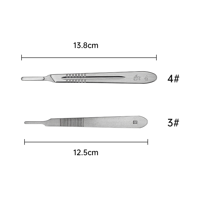 加厚不锈钢手术刀柄 3号4号碳钢刀片手术器械 嫁接雕刻刀柄图3