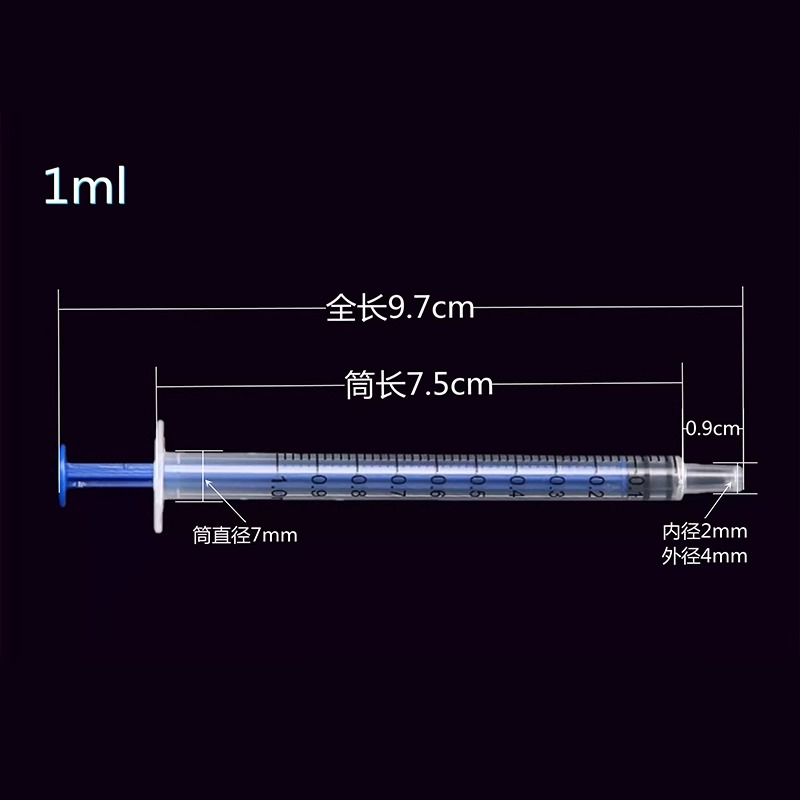 一次性塑料针筒1ml 2ml5ml10ml20ml30ml50mll针管工业点胶推进器图2